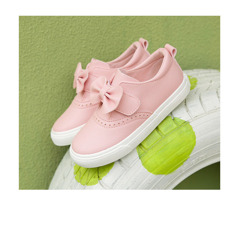 女童鞋洋气小皮鞋春秋宝宝公主鞋蝴蝶结细节图