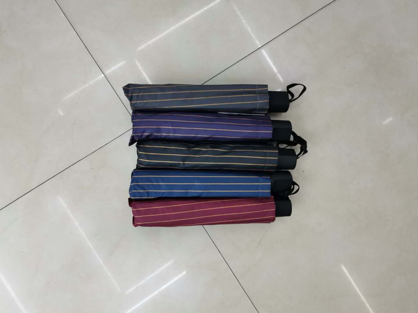 全自动晴雨伞批发三折叠格子礼品广告伞订制umbrella