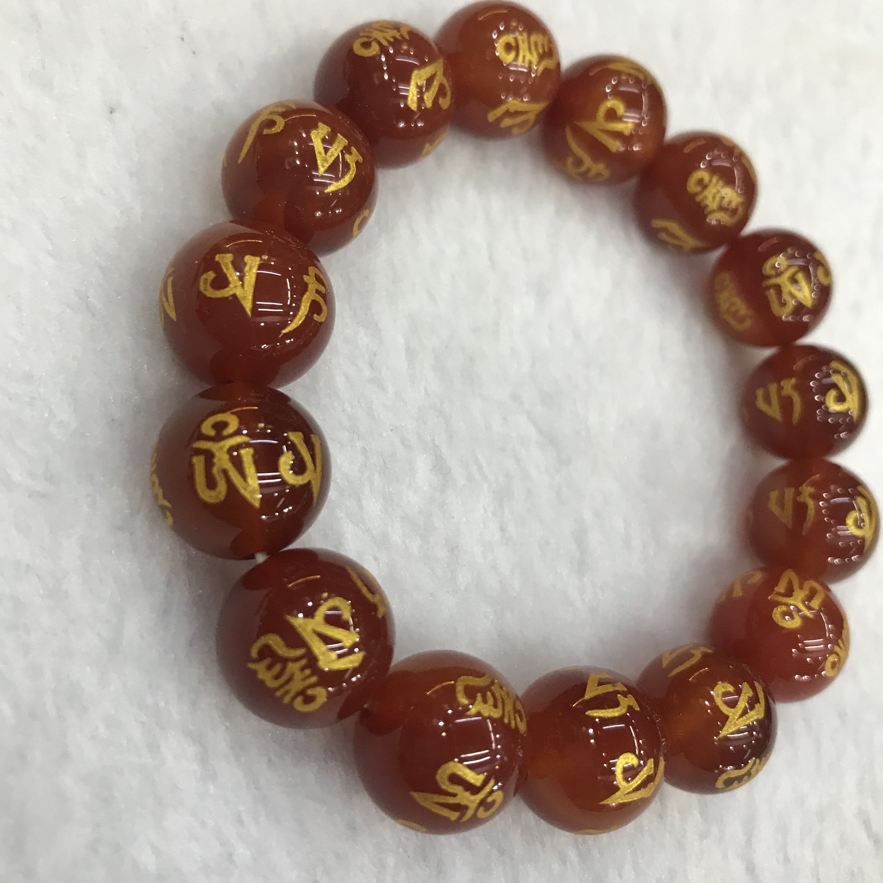 Tibetan-style Tibetan jewelry, Nepalese jewelry, ethnic handcrafted agate six-character mantra bracelets details Picture