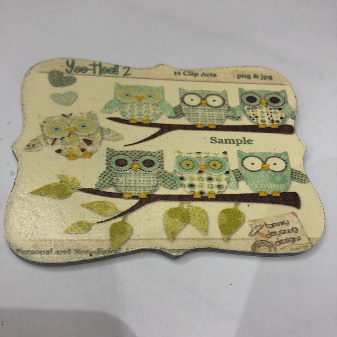 Square owl refrigerator affixed to home decor souvenir gifts thumbnail