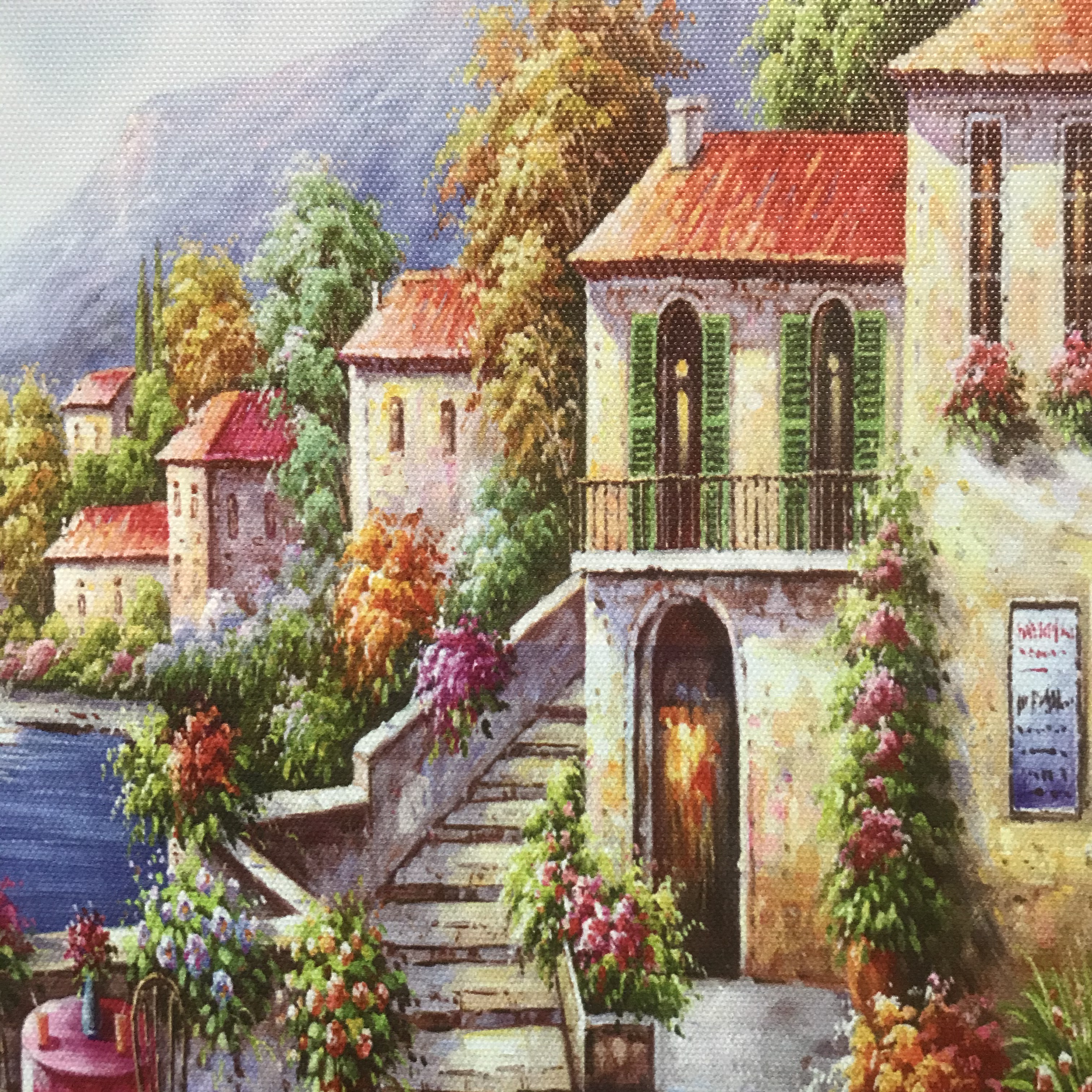 客厅装饰画沙发背景墙现代简约假框画自粘壁画餐厅地中海风格贴画细节图