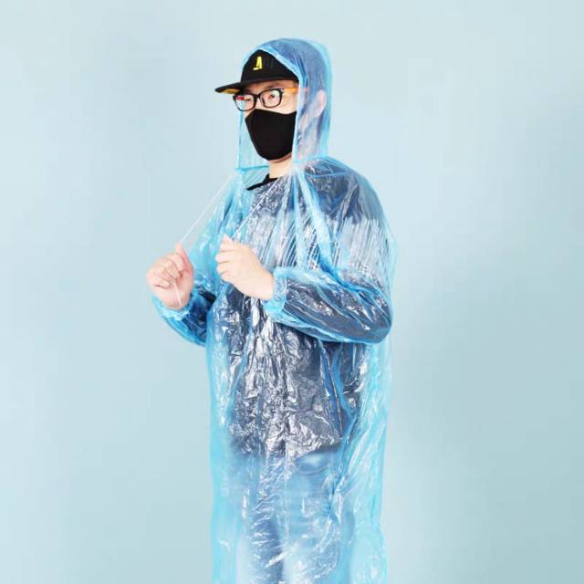 Disposable pullover raincoat