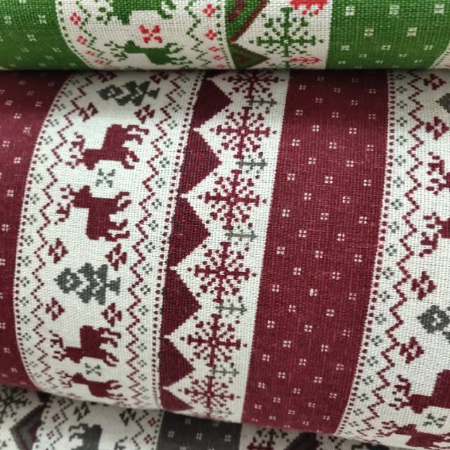 圣诞小鹿仿麻印花布饰品工艺品抱枕沙发面料产品图