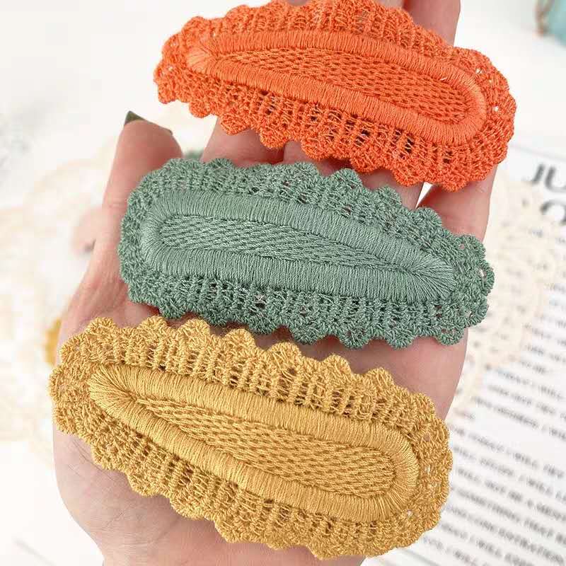 最新风韩版毛线针织水果发夹 少女宝宝编织卡通刘海边夹BB夹