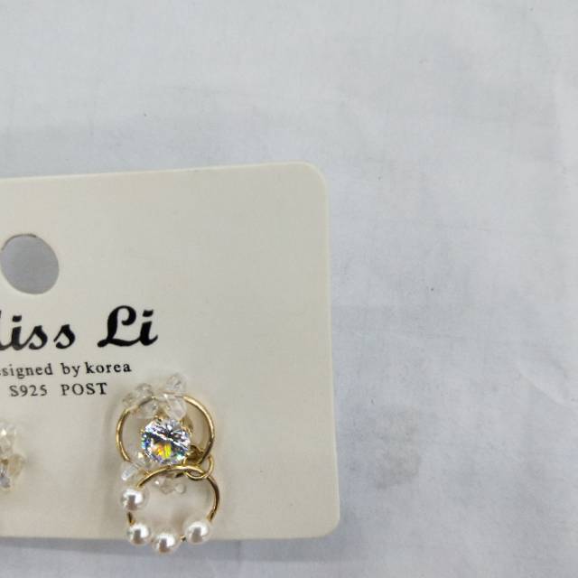 Factory direct sales: Simple, elegant, fashionable and popular jewelry and accessories, personalized and trendy new pearl earrings, Miss Li accessories Specification image
