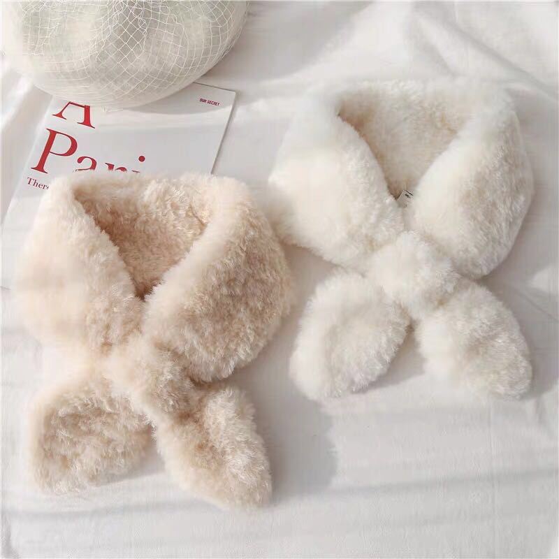 Women's Fashion Trend Casual Korean Version Of Winter Faux Fur Bib Specification drawing
