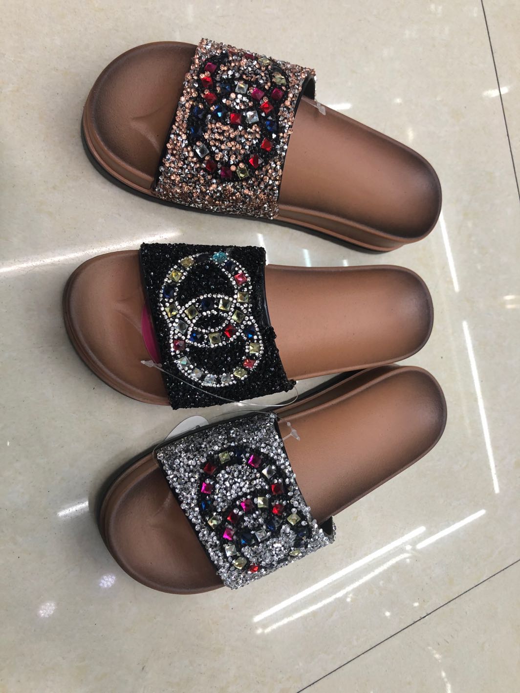 New 1 Sports Casual Slippers Velcro One Word Specification drawing