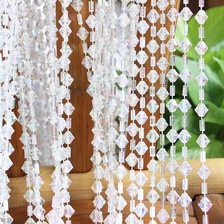 菱形仿水晶亚克力珠帘婚庆路引水晶树装饰珠链婚礼门厅圣诞树装饰道具