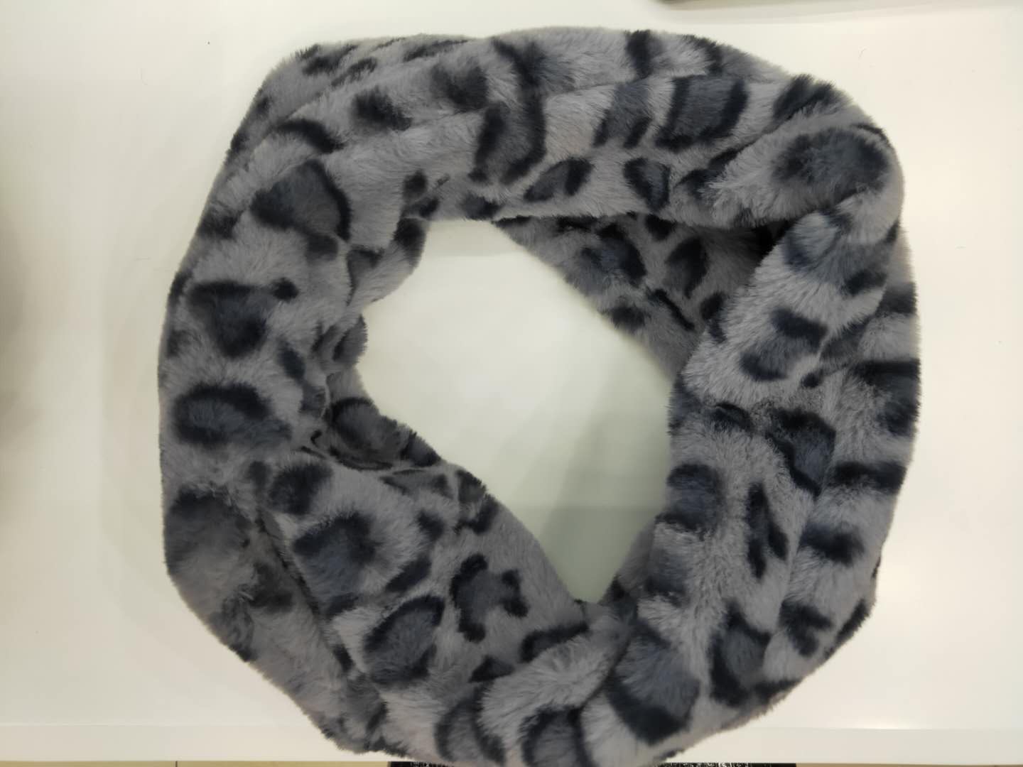 Dongdaemun Soft Imitation Fur Leopard Bib Autumn Winter Warm Imitation Rabbit Hair Bib