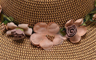 2020 New Korean Women's Hat Big Wave Flower Sun Hat Beach Outdoor Sun Hat Sunscreen Straw Hat details Picture