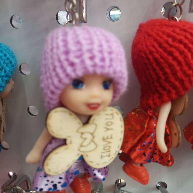 Doll Keychain Cute Girl Bag Hanging Accessories Children's Schoolbag Doll Small Pendant details Picture