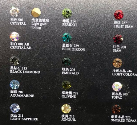 Swarovski rhinestone nail art with a pointed bottom and Austrian rhinestone details Picture