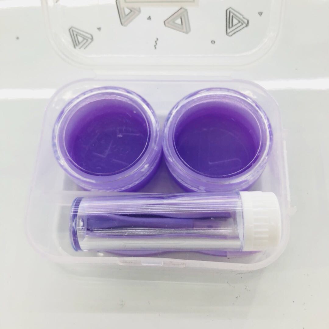 A compact and portable contact lens case for storing beauty contact lens care companion boxes details Picture