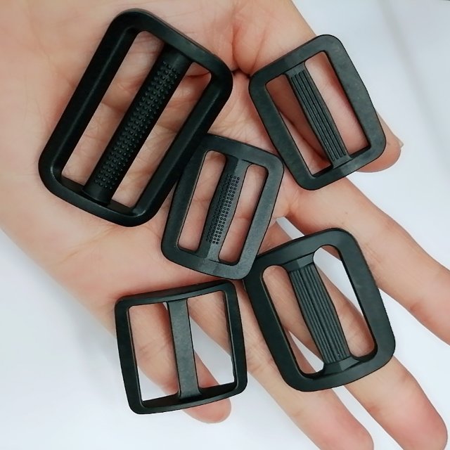 Three-speed adjustable bag plastic black Japanese character buckle Pom high-quality accessories in large stock Specification image