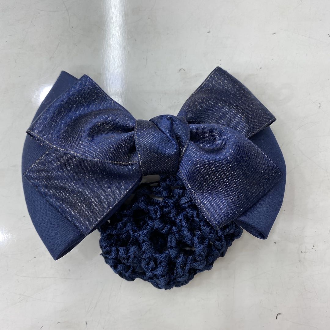 热销新款经典高档布艺蝴蝶结女士职业网花