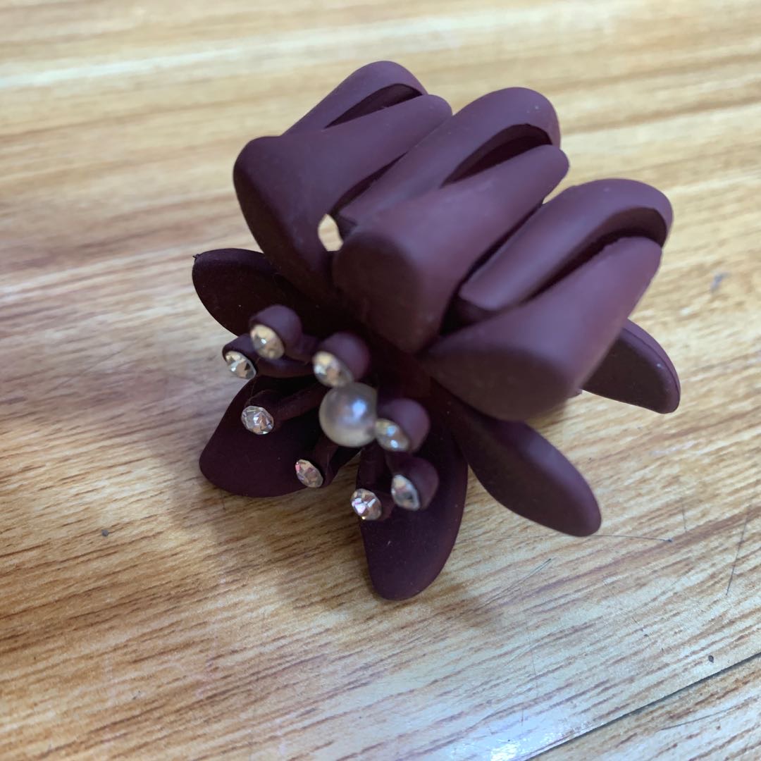 Fashion Korean Pearl Flower Set Diamond Grab Clip Bath Clip Bangs Clip Headpiece Clip Specification drawing