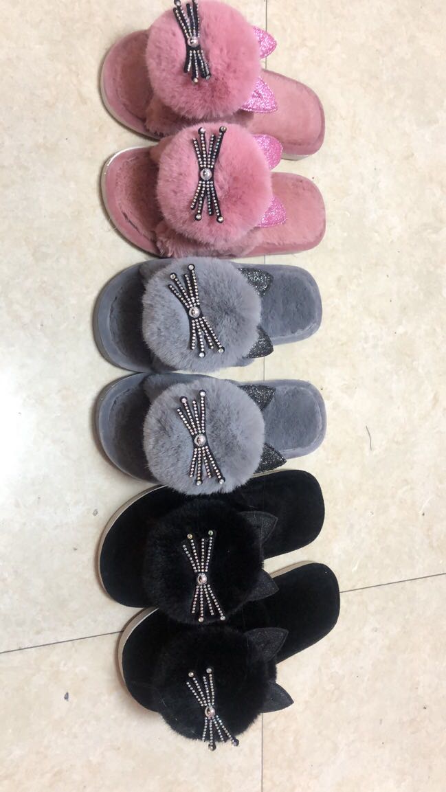 New best-selling cotton slippers for women, winter home use, indoor couples, anti-slip floor, fleece warm cotton shoes