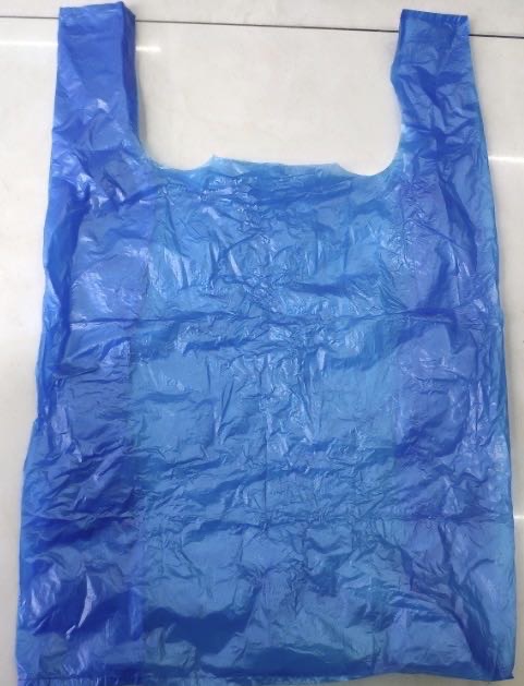 纯蓝色加厚一次性手提袋特大批发定制