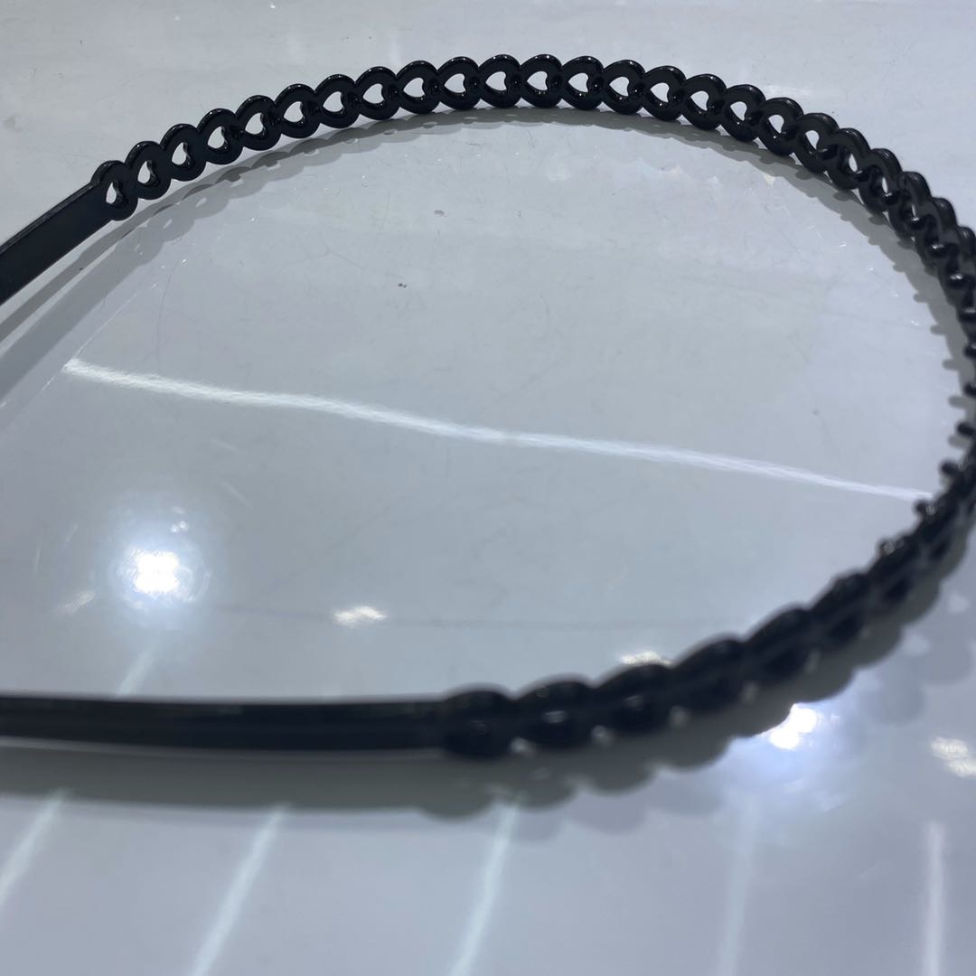 Hot new simple fashion love light plate black adult headband Specification drawing