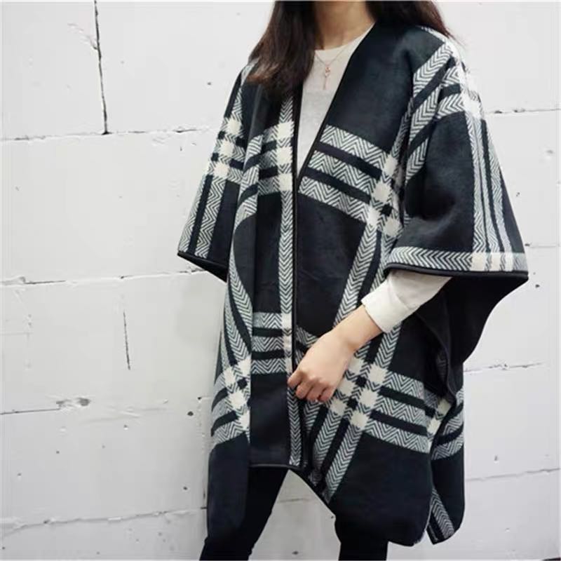 A fashionable, high-end, versatile and trendy oversized shawl for women in 2024 details Picture