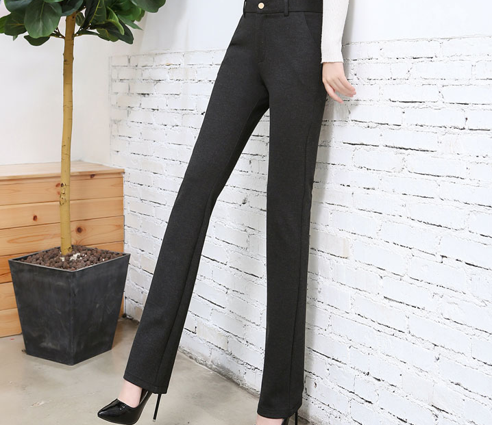 Spring and Autumn's new women's trousers, stretch mom straight-leg pants, high-waisted middle-aged women's dress pants