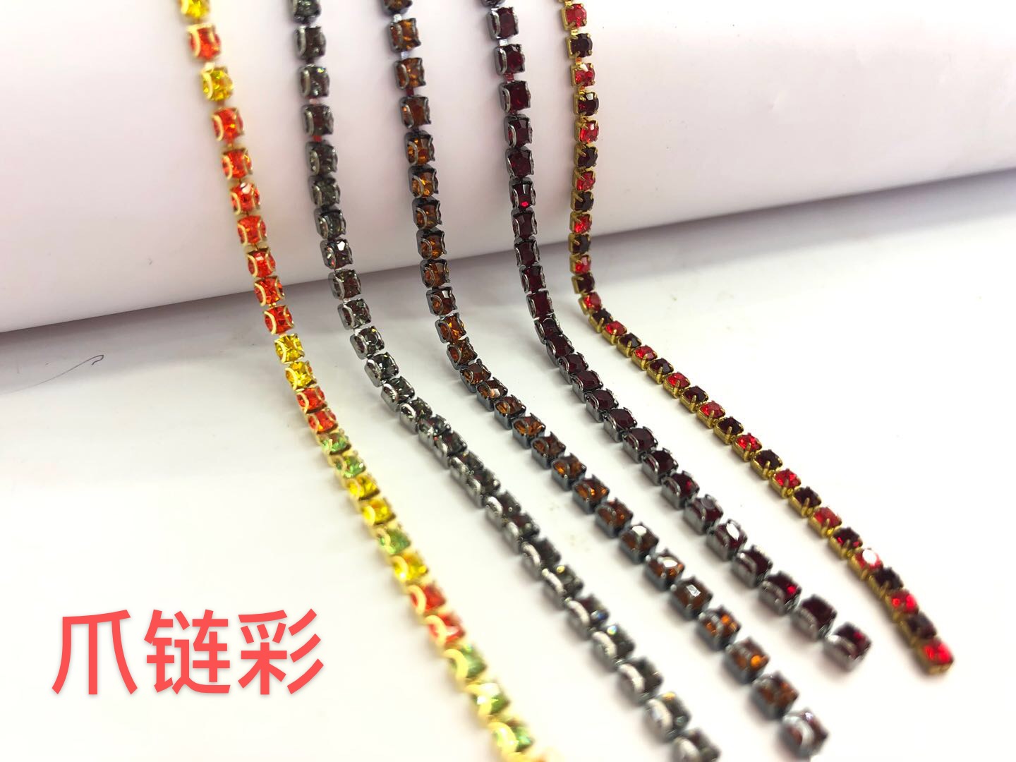 Mixed color claw chain code chain electroplated metal claw chain jewelry accessories DIY handmade jewelry Specification drawing