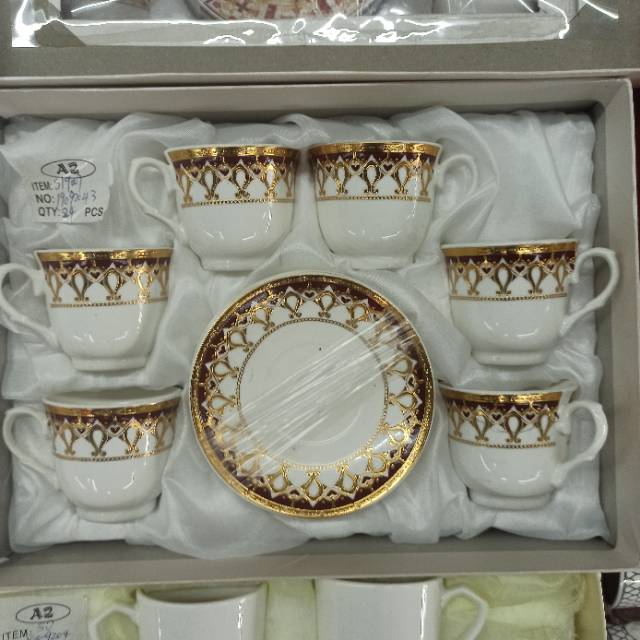 欧式创意陶瓷咖啡杯套装礼品咖啡杯碟咖啡杯镶边