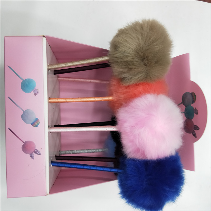 Big Hairy Ball Cute Cartoon Creative Ballpoint Pen Small Fresh Signature Pen Student Supplies details Picture