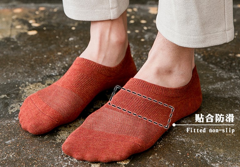 Bacteria-resistant socks men's short socks, cotton, deodorant, sweat absorption, thin, breathable, 100% cotton, invisible in summer thumbnail