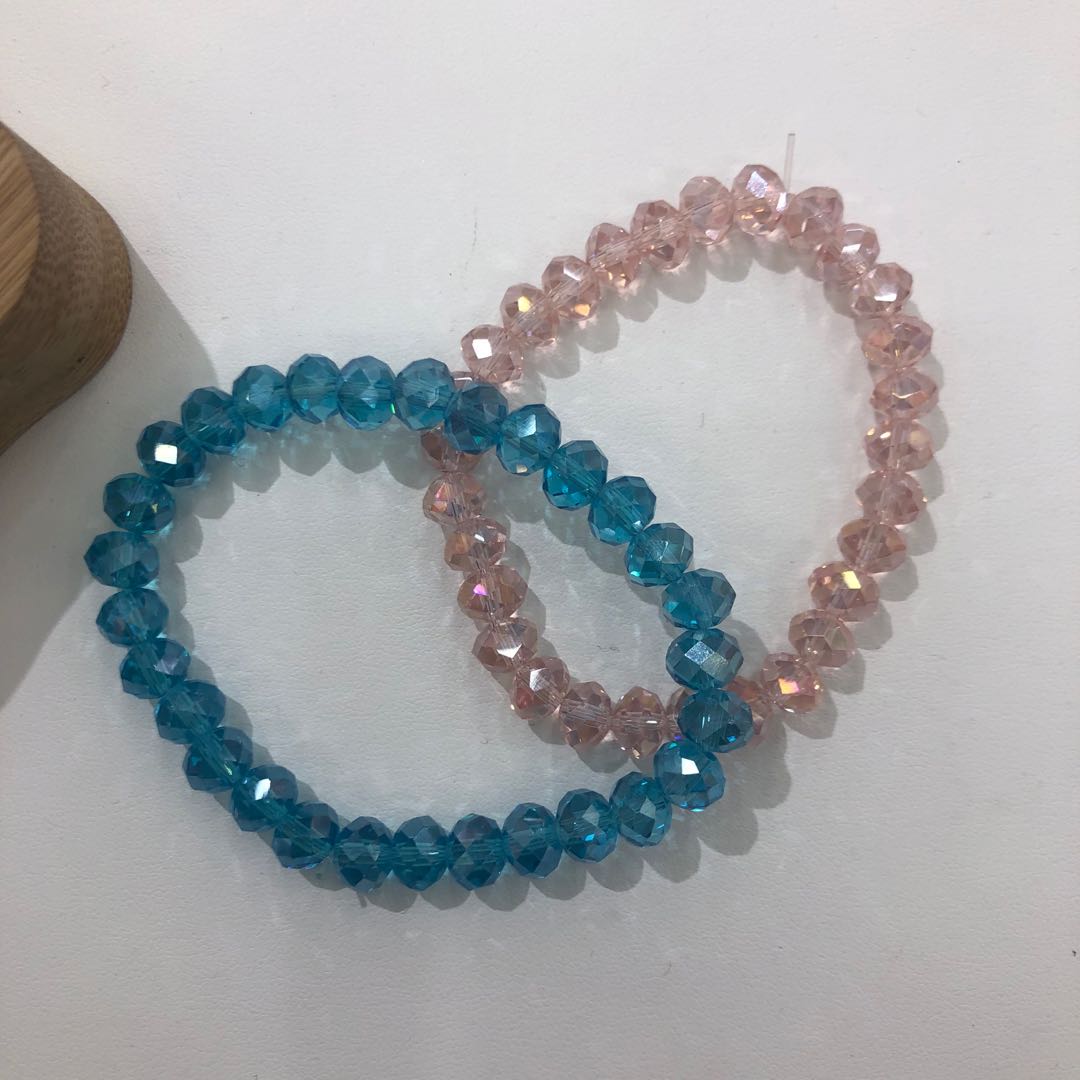 Temperament joker diamond multi - faceted imitation crystal bracelet candy color student web celebrity bracelet thumbnail