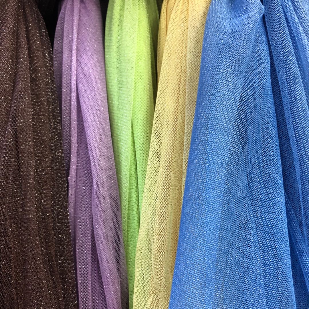 银线底布银线六角网多色饰品网纱裙底面料现货