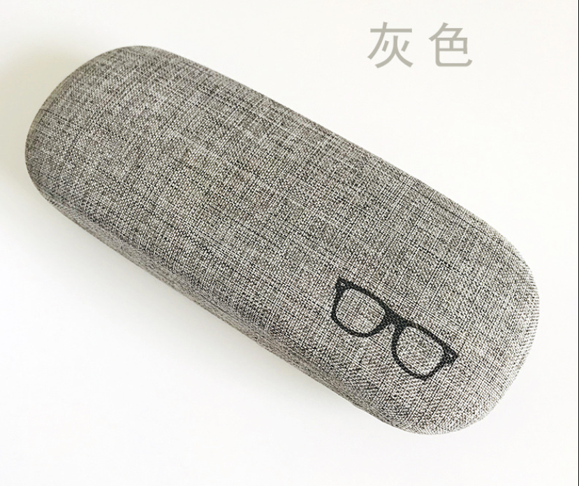 磨砂布料铁皮眼镜盒太阳眼镜近视镜盒男女通用加厚护镜H940