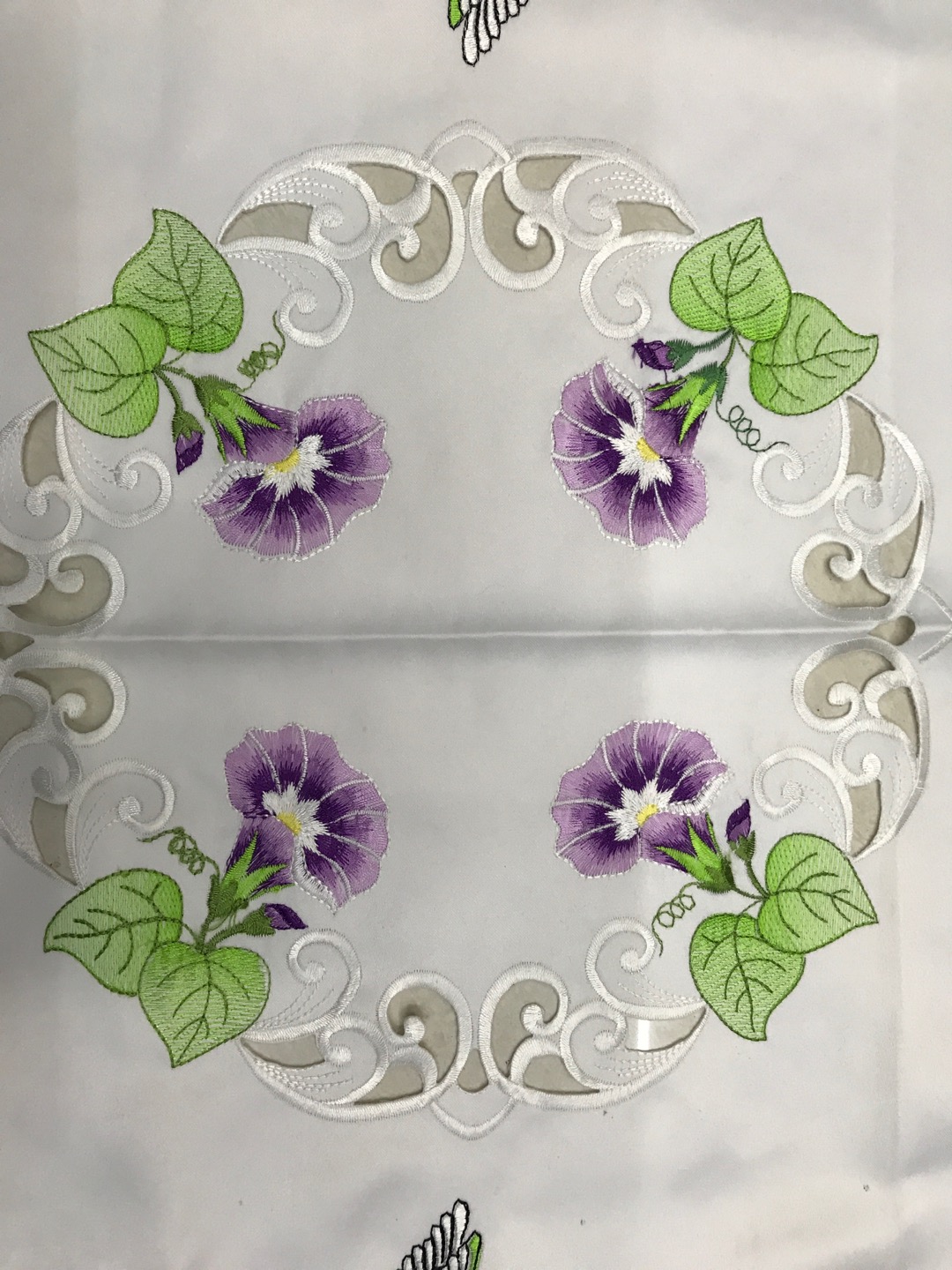 田园风植物花鸟编织化纤桌布85*85产品图