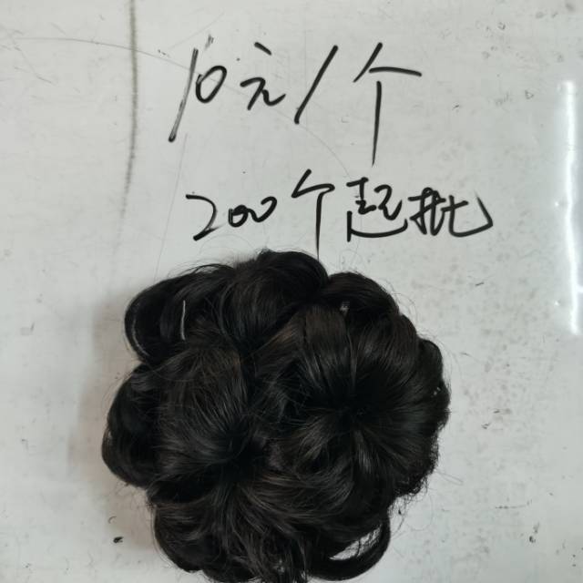 韩版新款热销女式黑色塑料化纤假发百搭发夹假发