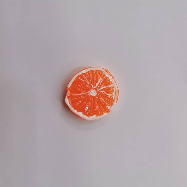 专业生产树脂配件橘子图案可用手机壳包包饰品耳环耳钉配件