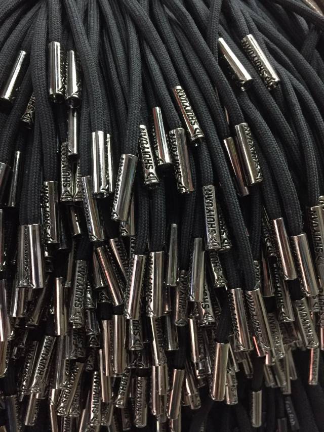 Waist rope, drawstring, long carat, gun color, black, silver and white, textile rope, clothing rope, large stock of clothing rope