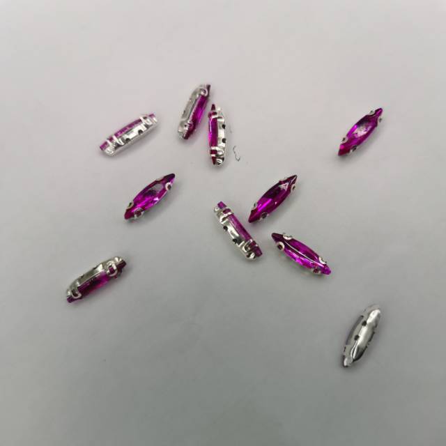 马眼魅惑紫色合金水钻服装辅料配件手缝玻璃贴水钻图