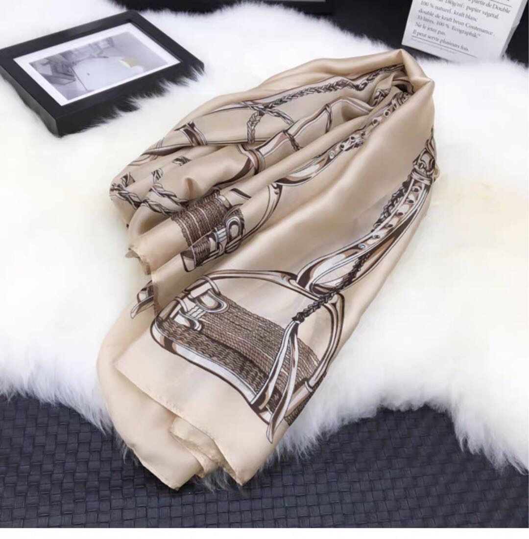 Women's Fashion Korean Retro Printed Chiffon Scarf Scarf Shawl Specification drawing