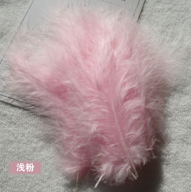 Close-up of feather strip with lace edge detail