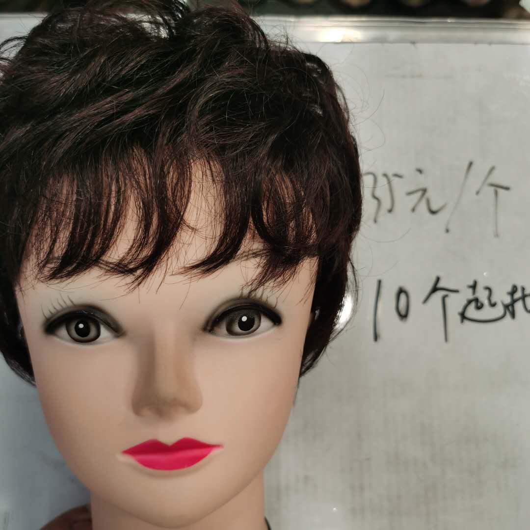 百搭新款热销女士假发黄色卷发短发