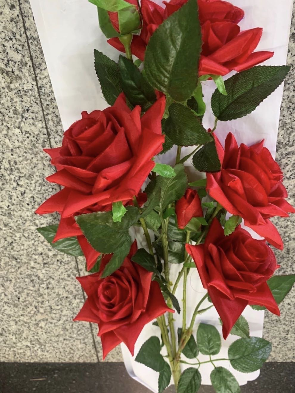 仿真花假花餐桌卧室客厅装饰品摆设花酒柜创意摆件工艺品塑料花红色花