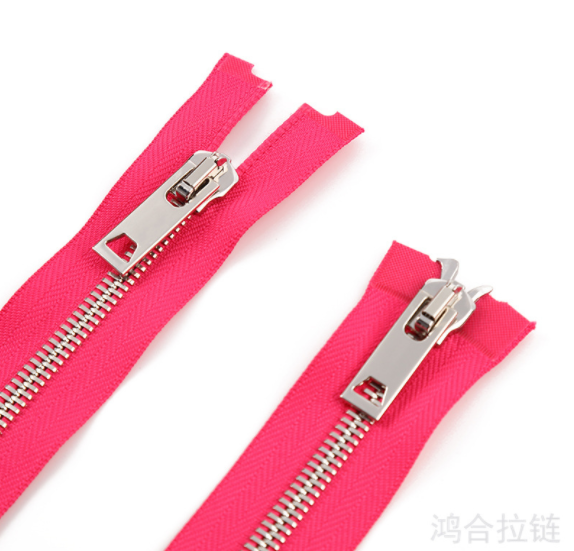 Factory Direct Sales No. 5 Pink Nylon Open Zipper School Jacket Front Flap Bag Special details Picture