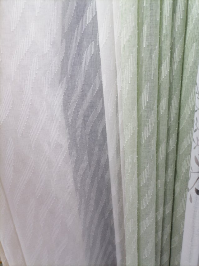 Jacquard yarn and curtain fabric in solid color, simple style living room, custom heat insulation and sunshade rental bedroom Specification image