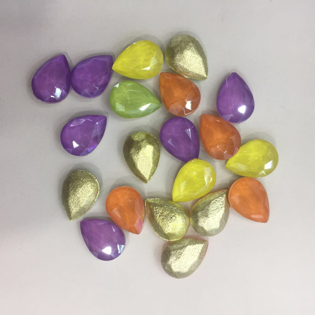 DIY colorful heart-shaped glass crystal accessories, earrings, necklaces, jewelry and accessories