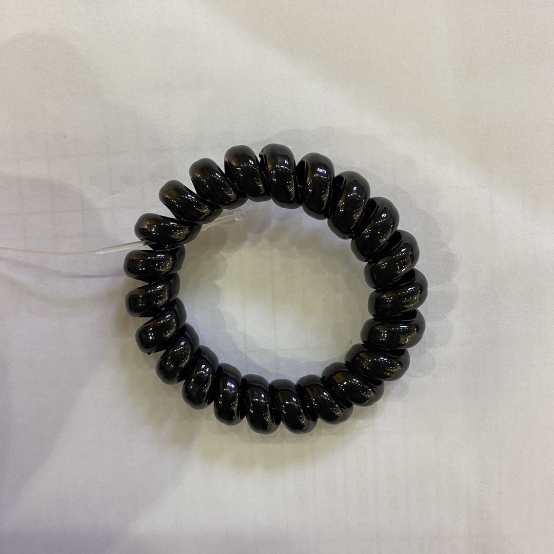 Black elastic plastic high-quality, simple and versatile wire hair tie details Picture
