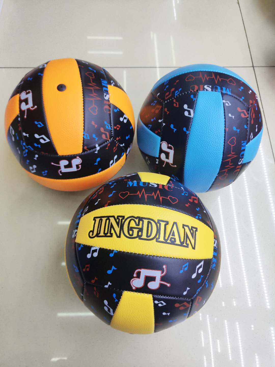280g PVC material music style 3-color series volleyball Specification image