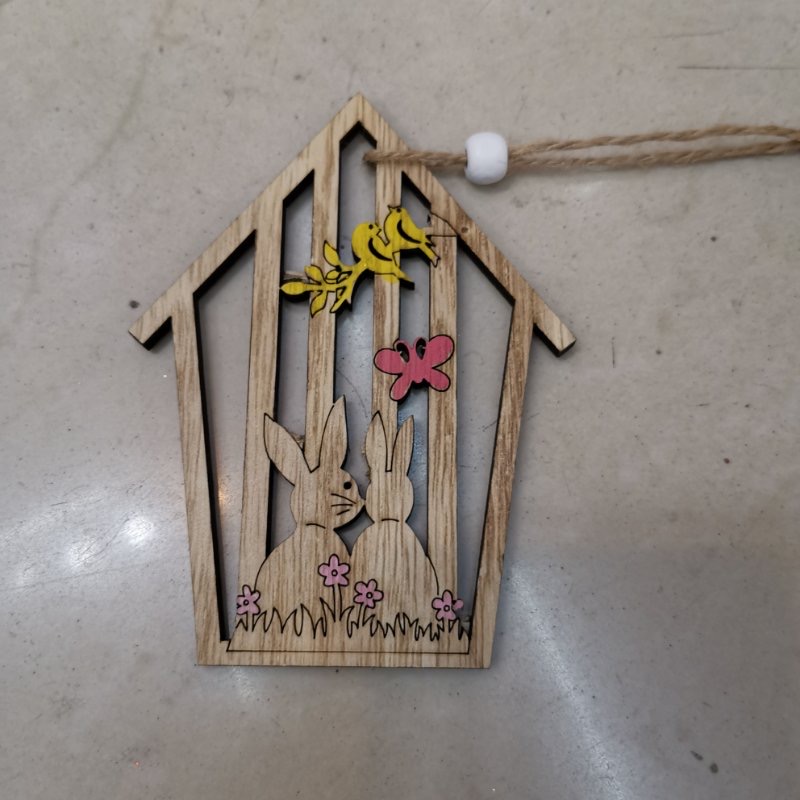 木质浮雕兔子温馨家居装饰挂件创意 批发