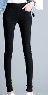 New high-waisted, slimming and versatile black skinny pants