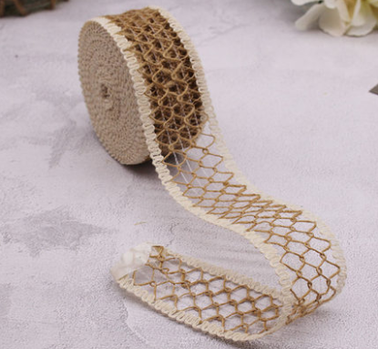 Wide Flat Twine Rope Braided Wall Packing Material Handmade Diy Cotton And Linen Mixed Lace Weaving Ribbon Handicraft Fabric Specification drawing