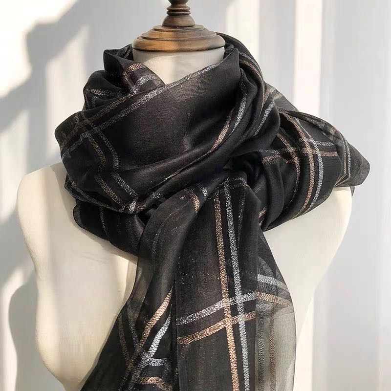 Moda versátil estilo casual bufanda otoño invierno versión coreana temperamento negro Specification image